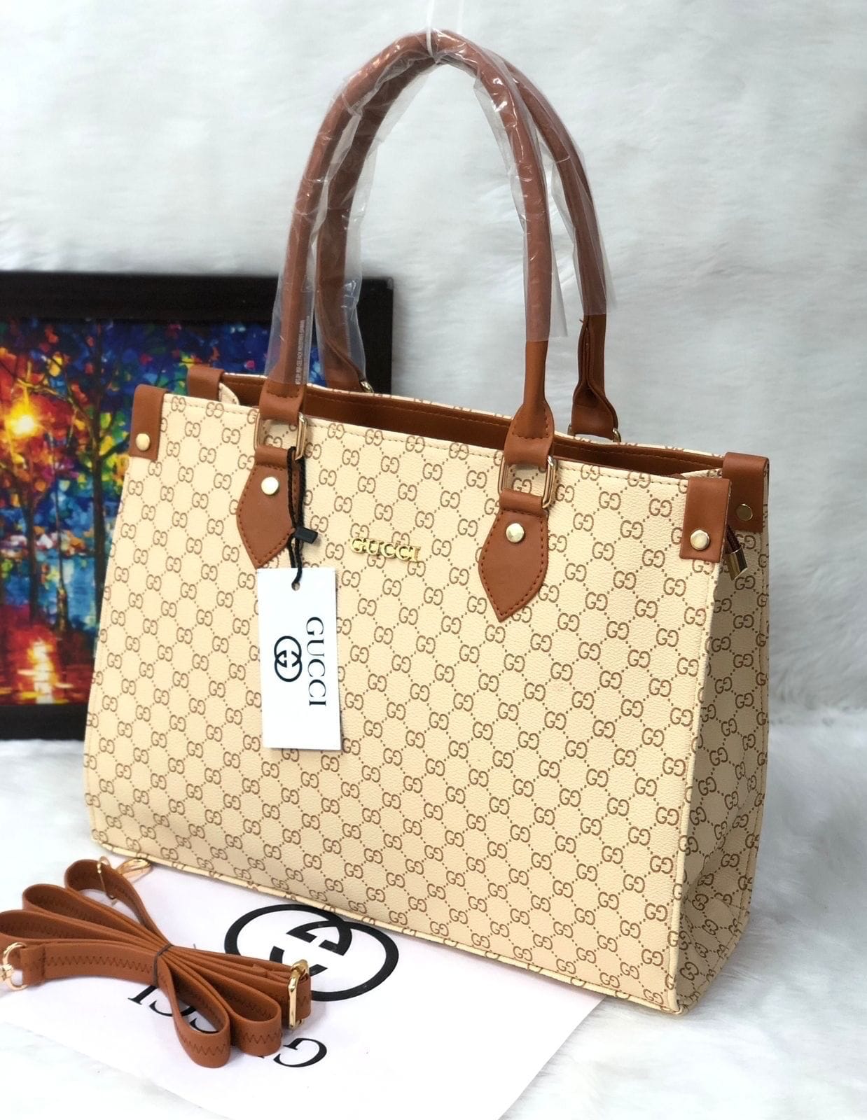 Gucci Leather Chain Bag