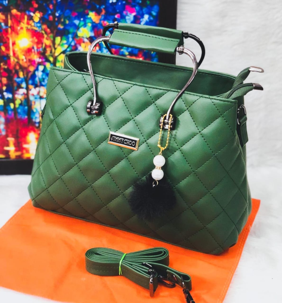 Jimmy Choo Leather Crossbody Sling Handbag ❤️